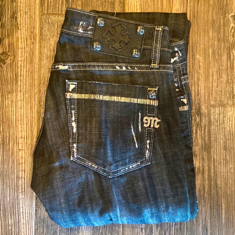 Miss Me Jeans- straight leg dark wash size 27
